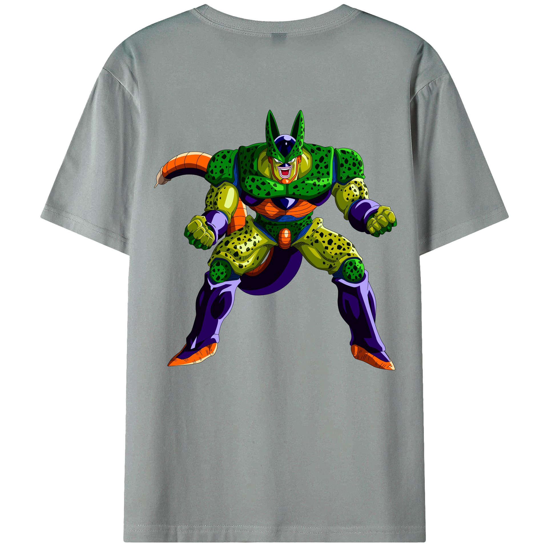 （画像用） ドラゴンボール セル DRAGON BALL Cell 綿100％ メンズ半袖Tシャツ（バックプリント） 通気性